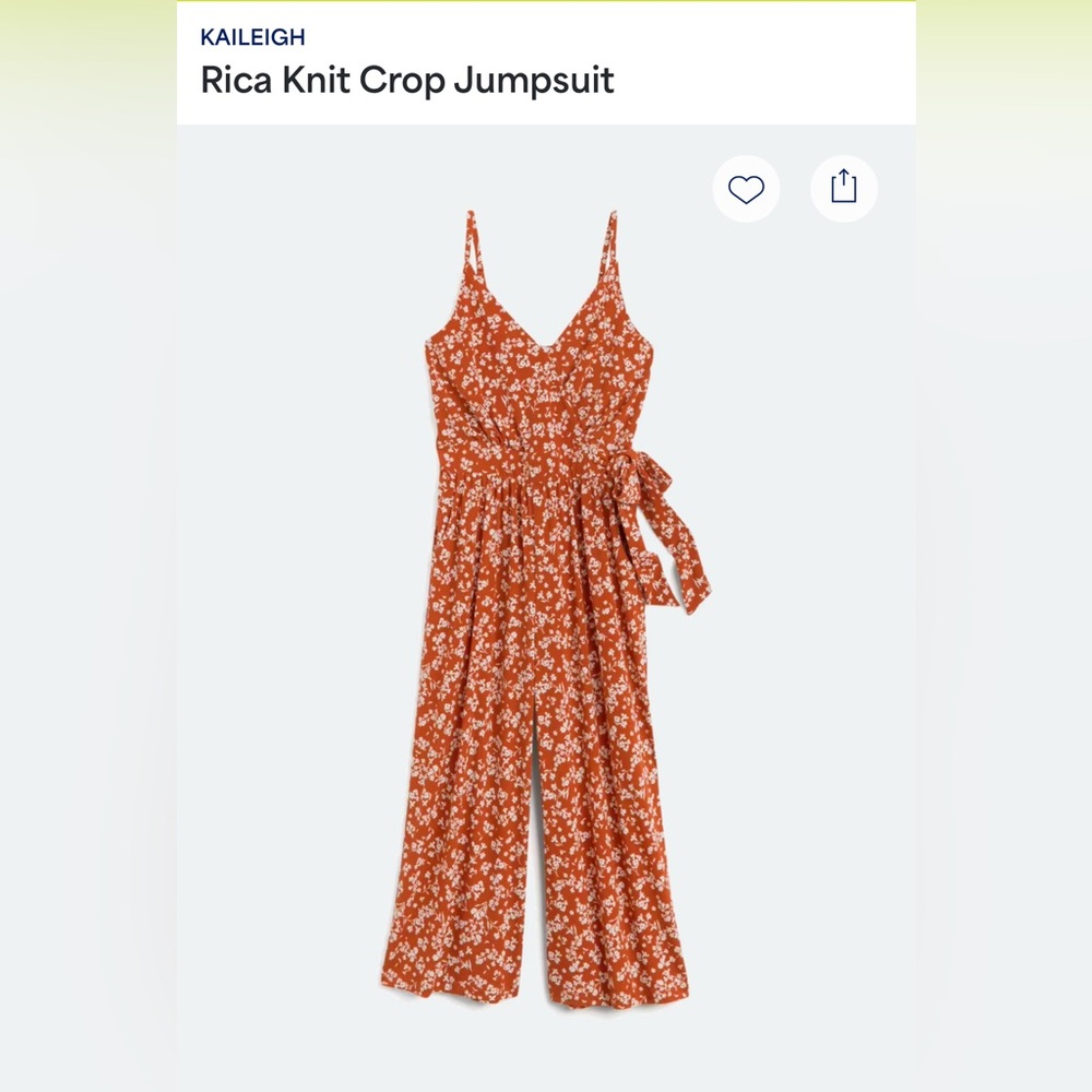 Kaileigh Floral Orange Jumpsuit